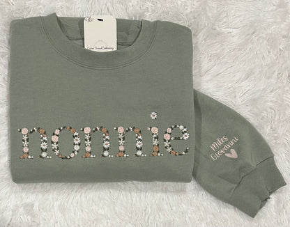 Floral Font Crewneck