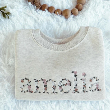 Floral Font Crewneck